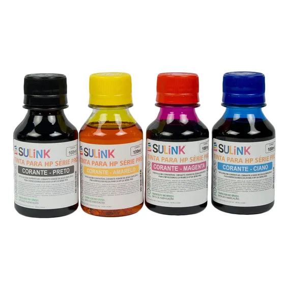 Kit Com 400ml De Tinta Para Hp Série Pro Corante Foto 1