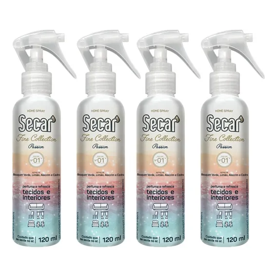 Kit Com 4un Home Spray Secar Fine Collection 120ml Foto 1