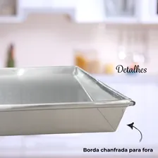 Kit Com 5 Assadeiras Master PĂŁo Doce CĂ´nica 68x58 AlumĂnio Cor Cinza Foto mini 3