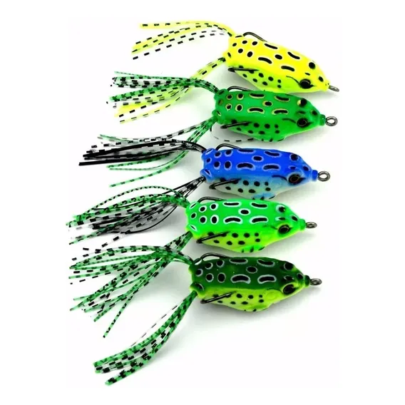 Kit Com 5 Isca Artificial Sapo Frog Anti Enrosco Para Traira Foto 1