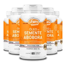 Kit Com 5 Óleo De Semente De Abóbora Unilife 60 Cápsulas Sabor Sem Sabor Foto mini 1
