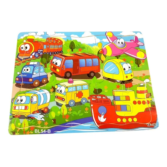 Kit Com 5 Quebra Cabeça Em Mdf 15 Peças Brinquedo Educativo Foto 1