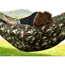 Kit Com 5 Rede De Dormir Camping Camuflada Exercito Foto  mini 1