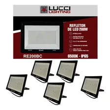 Kit Com 5 Refletores De Led 200w 6500k Foto mini 1