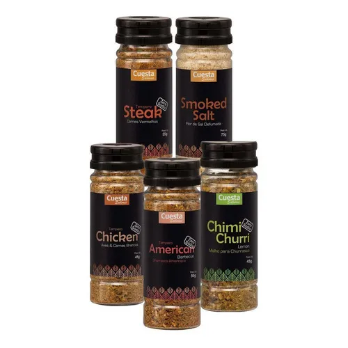 Kit Com 5 Temperos Cuesta Com Sabores Para Carne E Frango Foto 1
