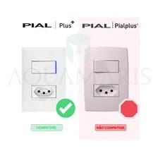 Kit Com 5 Tomada Simples 10a Pial Plus+ Suporte 4x2 E Placa Cor Branco Foto mini  2
