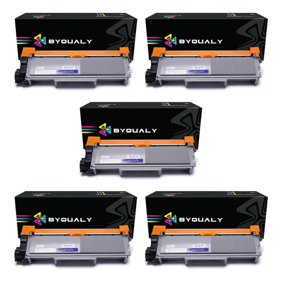 Kit Com 5 Toner Compativel Brother Tn2370 Tn2340 Tn660 L2540 Tinta Preto Foto 1