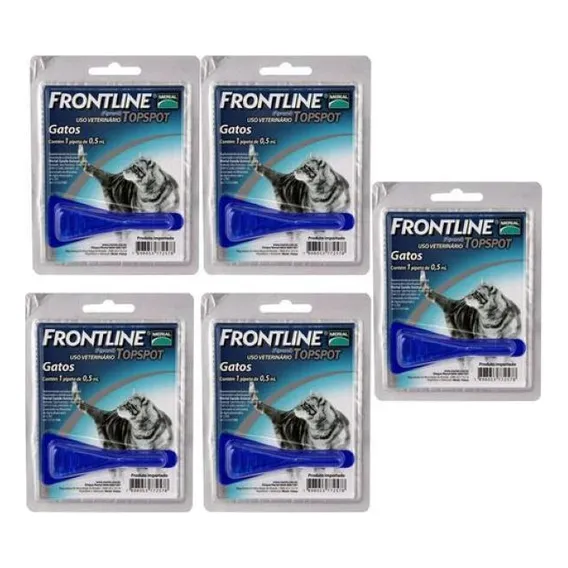 Kit Com 5 Unidades Frontline Top Spot Gato 0.5 Foto 1