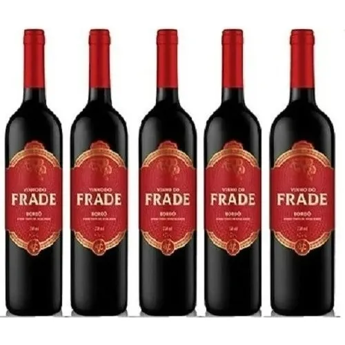 Kit Com 5 Vinho Do Frade Bordo Suave 750ml Foto 1