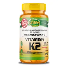 Kit Com 5 Vitamina K2 Menaquinona Mk7 60 Cápsulas Unilife Sabor Neutro Foto mini  2