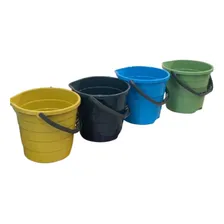 Kit Com 50 Baldes 11 Litros Com Alça Plastica Reforçada Cor Verde Foto mini 1
