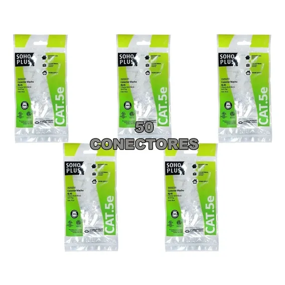 Kit Com 50 Conectores Macho Rj-45 Cat5e Furukawa Soho Plus Foto 1