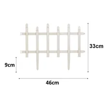 Kit Com 5m Cerca Estilo Madeira Plástica Decorativa Jardim Cor Marrom Foto mini 4