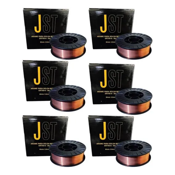 Kit Com 6 Arame Mig Diâmetro - 0,80mm - 5kg - Jst Foto 1