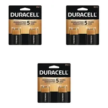 Kit Com 6 Baterias 9v Alcalina Duracell - 3 Cartelas Foto mini 1
