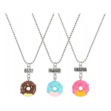 Kit Com 6 Colares Best Friends Melhores Amigas Rosquinhas Cor Rosa Foto mini  2
