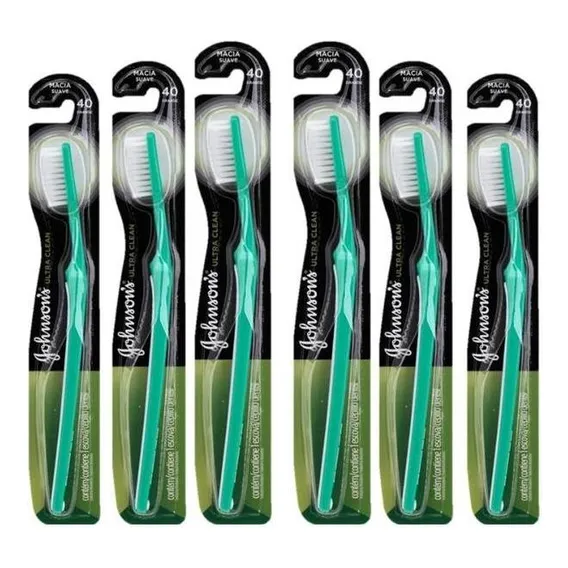 Kit Com 6 Escovas Dental J&j Reach Ultra Clean Macia 40 Foto 1