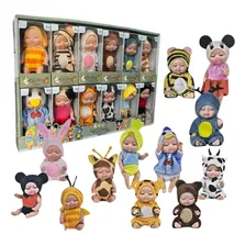 Kit Com 6 Mini Bonecas Pijama Bebe Reborn Infantil Presentes Foto mini  2