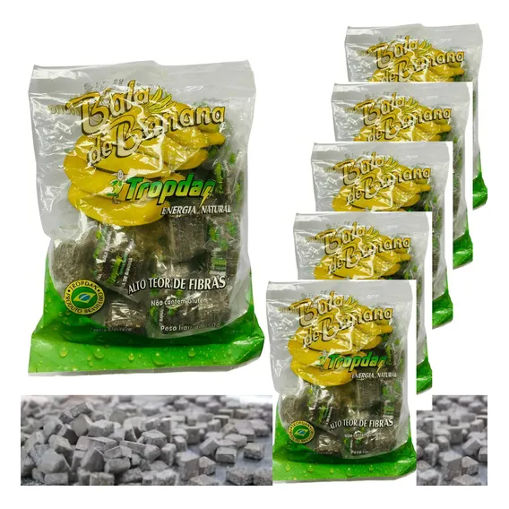 Kit Com 6 Pacotes De Bala De Banana 150g Tropdan Foto 1