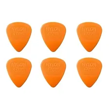 Kit Com 6 Palhetas Dunlop Nylon 0,67mm Laranja Foto mini 1