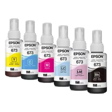 Kit Com 6 Refis De Tinta Epson 673 L800 L805 L810 L Tinta Mix Foto mini 1