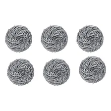 Kit Com 6 Un Esponja De Aço Inox Bucha Tira Sujeira Grossa Foto  mini 1