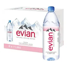 Kit Com 6un Água Mineral S/ Gás Francesa Evian Pet 1 Litro Foto  mini 1