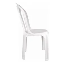 Kit Com 8 Cadeiras Bistrô Em Plástico Suporta Até 182 Kg Assento Branco Foto mini 3