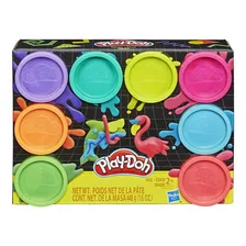 Kit Com 8 Potes De Massa De Modelar Cores Neon Play-doh Foto mini 1
