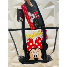 Kit Com Bolsa E Carteira Minnie Disney Cor Transparente Foto mini  2