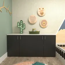 Kit Com Cama Casal Infantil E Armário Baixo Montessoriano Foto mini 3