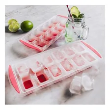 Kit Com Duas Forminhas De Gelo Com O Fundo De Silicone Cor Vermelho Foto mini 2