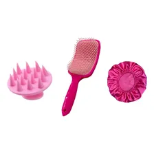 Kit Com Escova Lava Cabelo Massageadora +escova Raquete + Foto  mini 1