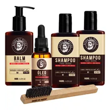 Kit Com Produtos De Barba Shampoo 2 Balm Óleo + Escovinha Foto  mini 1