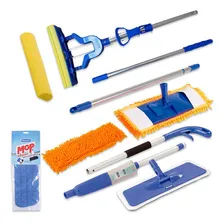 Kit Com Refil Extra Spray Mop Mop Tira Pó Rodo Mágico Foto  mini 1