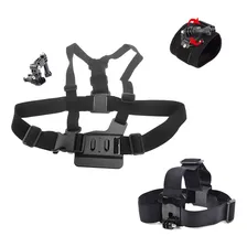 Kit Com Suporte De Cabeça, Peito E Punho Para Gopro Sjcam Foto mini 1