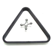 Kit Com Triangulo E Cruzeta Puxa Saco Metal Bilhar Sinuca Foto  mini 1