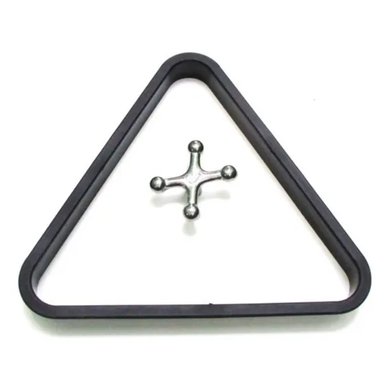 Kit Com Triangulo E Cruzeta Puxa Saco Metal Bilhar Sinuca Foto 1