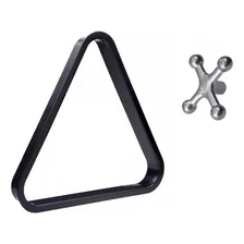 Kit Com Triangulo E Cruzeta Puxa Saco Metal Bilhar Sinuca Foto mini 4