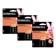 Kit Combo 3 Duracell Bateria Pilha 9v Alcalina Foto  mini 1