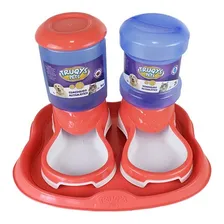 Kit Comedouro E Bebedouro Automático Truqys Pet Bandeja Foto mini 1