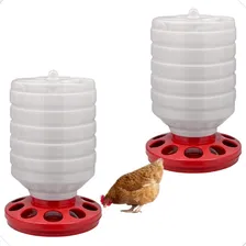 Kit Comedouro Para Galinhas Aves 5kg 10 Furos 2 Unid Prático Cor Branco 0 Foto mini 1
