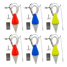 Kit Completo 06 Boia Luminosa Isca Led Pesca De Espada Foto  mini 1