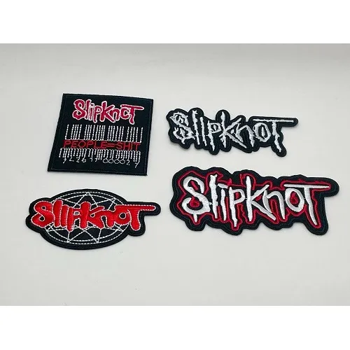 Kit Completo 4 Patchs Bordados Slipknot Banda De Rock Metal Foto 1