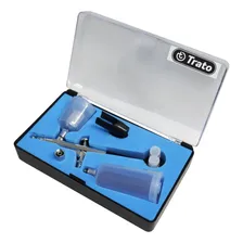 Kit Completo Aerografia Mini Compressor Ar + Aer贸grafo 0,3mm Foto mini 3
