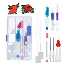 Kit Completo Agulha Mágica Caneta Para Bordar Ponto Russo Foto  mini 1
