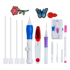 Kit Completo Agulha Mágica Caneta Para Bordar Ponto Russo Foto mini  2