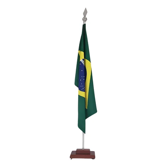 Kit Completo Bandeira Brasil Mastros + Acess贸rios Foto 1