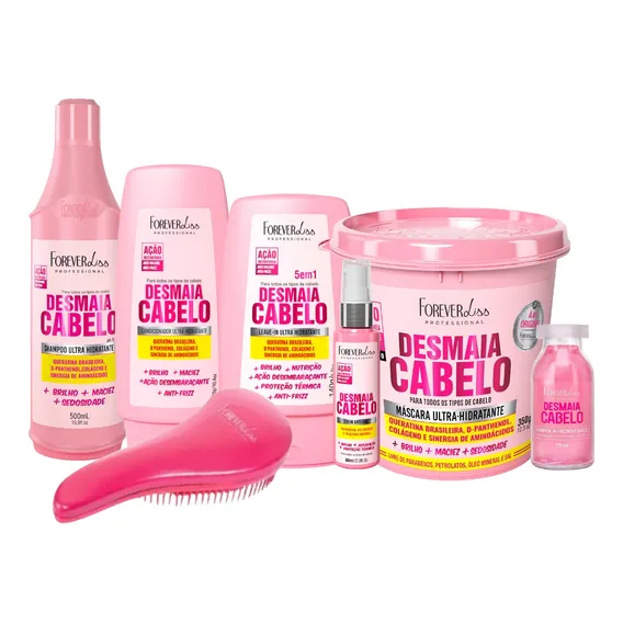 Kit Completo Cuidado Capilar Desmaia Cabelo Forever Liss Foto 1