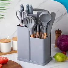 Kit Completo Facas E Utensílios Cozinha 19 Peças Preto Foto mini  3